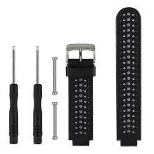 Passar Garmin Forerunner 230 / 235 / 620 / 630 / 735xt Tvåfärgat silikon sportarmband svart 1 st.