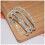 (Silver, 3 Rows) Sparkling Silver Gold Bangle for Wedding Dresses 3