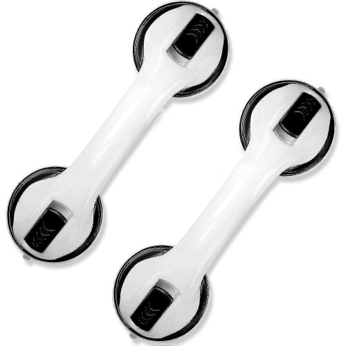 2-pack med 30 cm badrumsstödhandtag med stark sugkopp