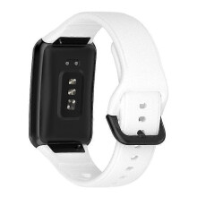 Kompatibel med Oppo Watch Gratis texturerat silikonarmband med ersättningshandledsrem med svart spänne