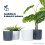LIVIVO 22cm Round Sandstone Plastic Plant Pot White 7