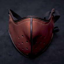 Punk-Leder-Motorrad-Biker-Halbgesichtsmaske, Staubschutz-Sportmaske