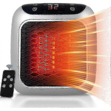 Tragbares Heizgerät, 800-W-Keramik-Heizlüfter mit Fernbedienung, 12-Stunden-Timer und LED-Anzeige