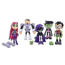 2er-Set Teen Titans Go Robin, Cyborg, Beast Boy, Raven Actionfiguren Spielzeug Kindergeschenk