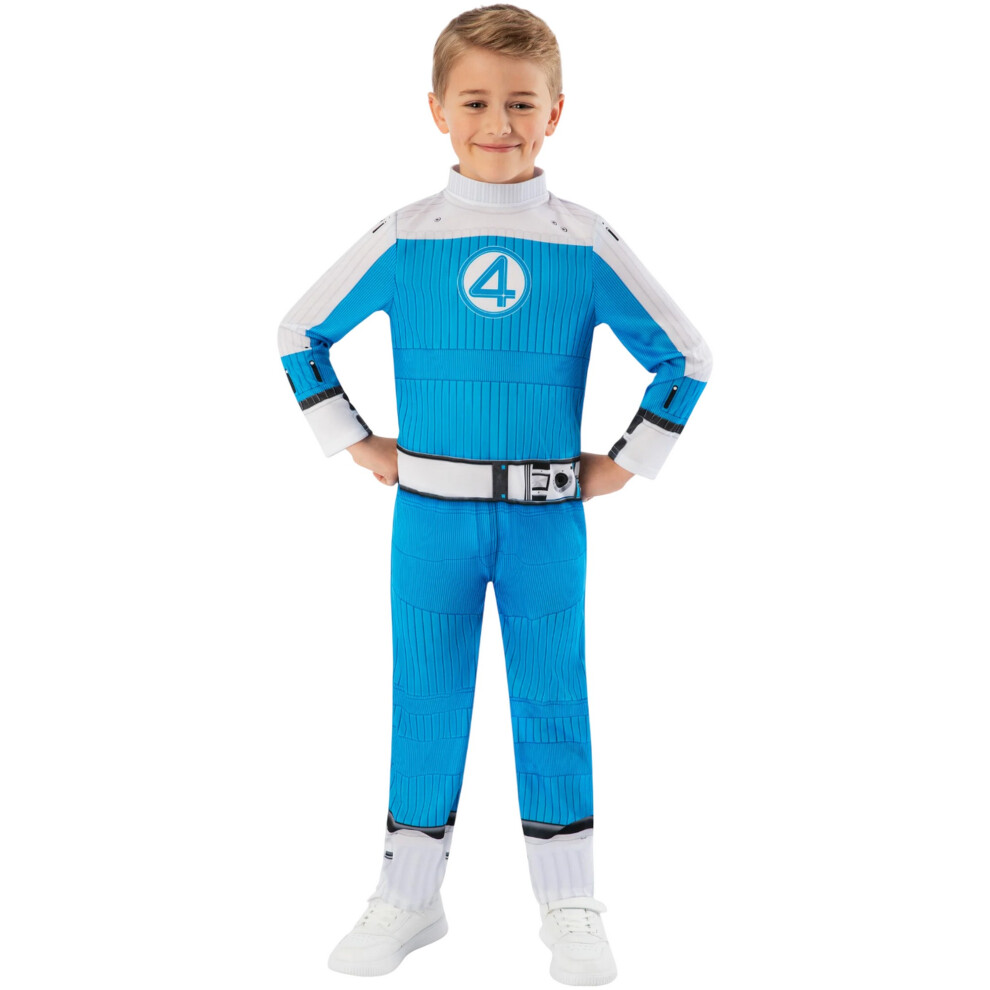 Photos - Fancy Dress  Fantastic Four Childrens/Kids Costume(9-10 Years, Blue/White)