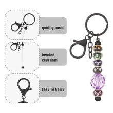 8 Stuks Beadable Sleutelhanger Bars Beadable Blanks DIY Bead Bar Sleutelhanger Kit DIY Sleutelhanger Accessoires voor Vrouwen Mannen DIY A