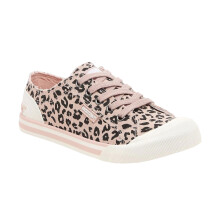 (6 UK, Pink) Rocket Dog Womens/Ladies Jazzin Leopard Print Canvas Flat Trainers