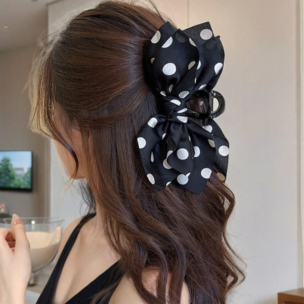 Hue-Grain (1) Satin Bow Hair Clips - Strong Hold For All Hair Types