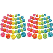 90 Pièces Boules de Rotin Couleur Décor Décoratif Vase Filler Table Décoration de Mariage pour Baby Shower Fête D'Anniversaire, 1,6 Pouce
