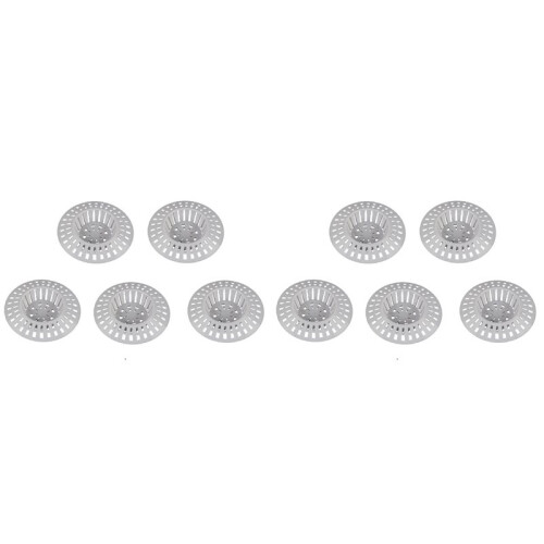 10Pcs Hair Filter Spacer Washbasin Anti Blocking White Plastic Grid Drain Hole Filter White
