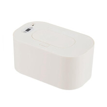 Portable Baby Wipe Warmer 2-in-1 Heated Towel Dispenser Heating Box for Home Car Travel Accessories White