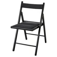 IKEA FRÖSVI Upholstered Folding Chair-Black