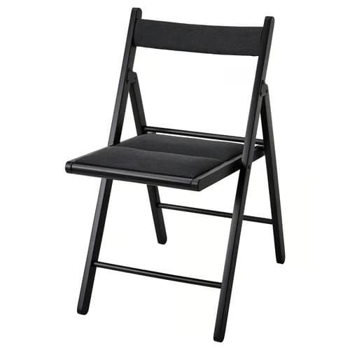 IKEA FRÖSVI Upholstered Folding Chair-Black