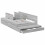 VidaXL vidaXL Storage Bed Frame Grey Sonoma 120 cm Engineered Wood 4