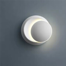 5W LED Modern Wall Lamps 350 Degree Rotatable Lamp Wall 85-265V 3 Color Light Changer for Living Room & Bedroom White