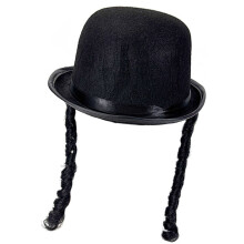 Chapeau Derby noir respirant, haut, casquette melon tressée
