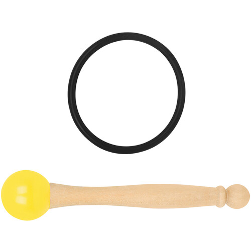 1Set Draagbare Zangkom Mallet Rubber Ring Geluidsstok