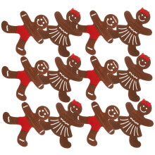 12St Feest Bestekhouder Cartoon Stof Kerst Thema