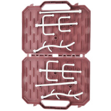 1Portable Baby Bottle Drying Rack Roze Lichtgewicht Met Wateropvang