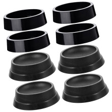 8St Stoelpootbeschermers Rubber Zwart Voor Meubels En Vloeren