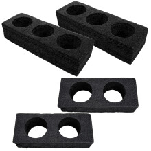 4St Compacte Takeout Drinktray Voor Koffie En Thee Met Zwart Design