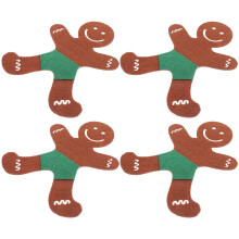 4 Stuks Kerst Bestekhouder Xmas Pepernotenmannetjes Doek Bestekhouder