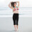 Zwarte Trainingsbroek Yoga Dames Katoen Taille Elastisch 3