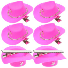 6St Cowboy Hoed Haarbarrette Cap Accessoires Voor Vrouwen En