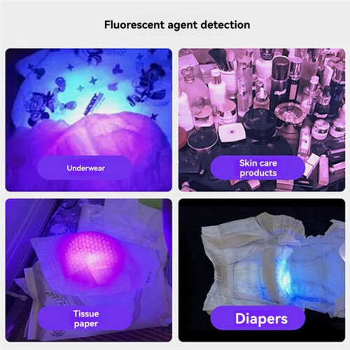 4pcs Cat Moss Detection Flashlight  Light for Banknote Detection UV Flashlight 395nm Ultraviolet Torch 2