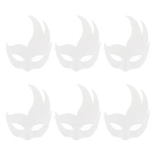 6St Witte DIY Paperpulp Maskers Voor Feest Decoratie En Cosplay