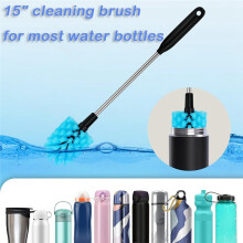 2-in-1 Stainless Steel Brush, Long Handled Water Bottle Brush Multi-Purpose Cleaning Tool Removable Brush Heads