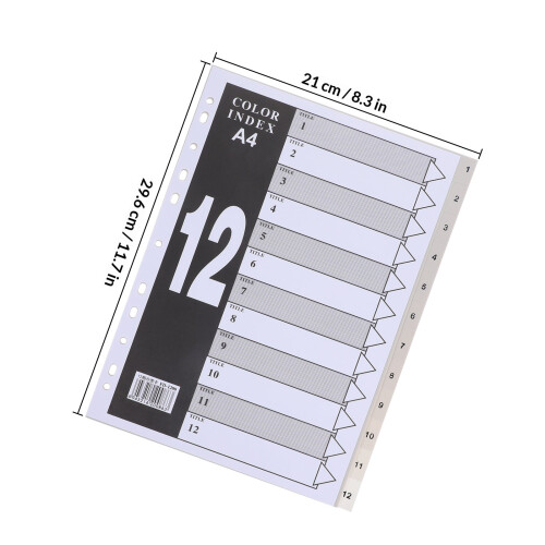 24St Notepad Tabs PP Kleurdividers Voor En Ordening 1