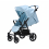 Leatherette Pram with Footmuff & Changing Bag-Blue 1