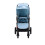 Leatherette Pram with Footmuff & Changing Bag-Blue 2