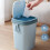 Kitchen and Bathroom Push-Type Thick Solid and Durable Trash Can with Handle Gray 6