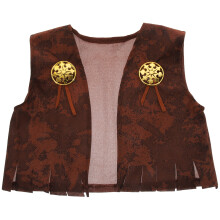Bruin Gebreid Kids Western Vest Voor Feest En Cosplay