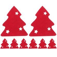 8St Schattige Kerstboom Bestekzakken Rood Voor Feestelijke