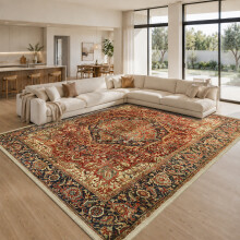 (240 x 320 cm- Extra Large Rug Carpet For Living Room Bedroom/Indoor Outdoor Rug, MAJESTIC CASHMERE) Non Slip Rugs Living Room Traditional Soft Carpet Mat
