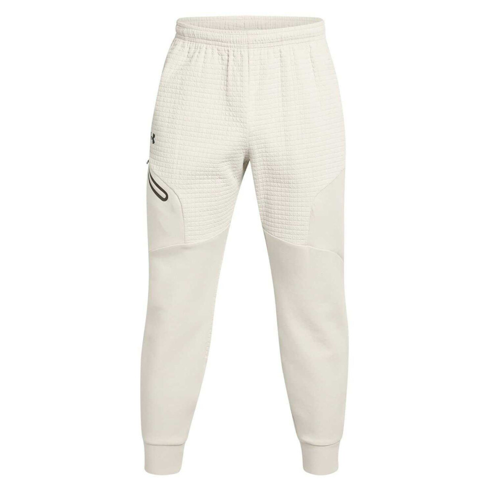 Under Armour (S R, White) Mens Unstoppable Textured Slim Joggers