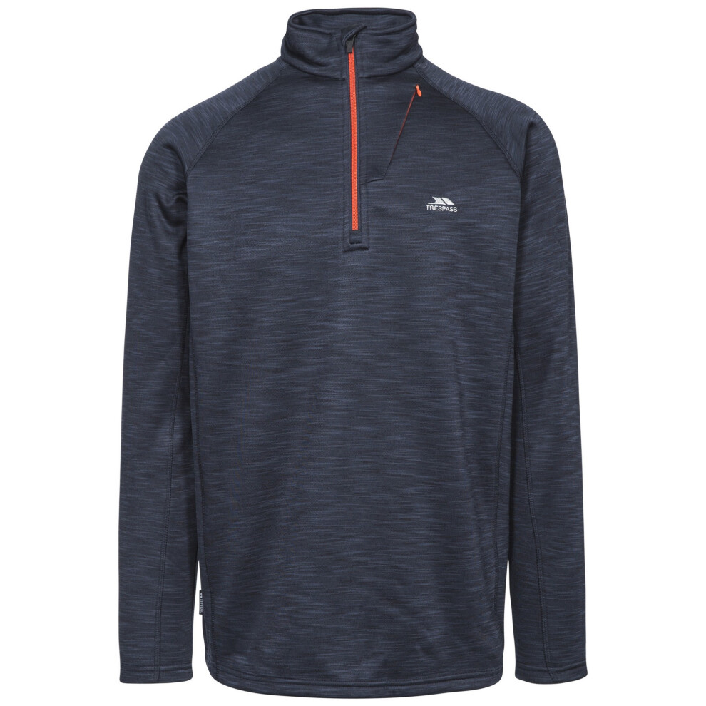Trespass (M, Navy Marl) Mens Collins Half Zip Fleece Top