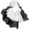 Longue écharpe Turban élégante bordée de-Blanc 100x200cm 1