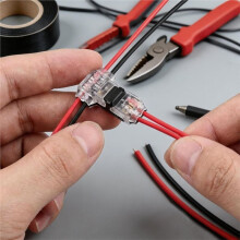 30PCS T Tap Wire Connectors for 18-22 AWG Wires, 3 Way 2 Pins Low Voltage Splice Connectors,No Stripping Required
