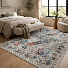 (200 cm x 290 cm (6.5ft x 9.5ft)- Large Area Rug/Carpet., COASTAL- CASHMERE RUG) Large Traditional Rugs Living Room Carpet Door Mat