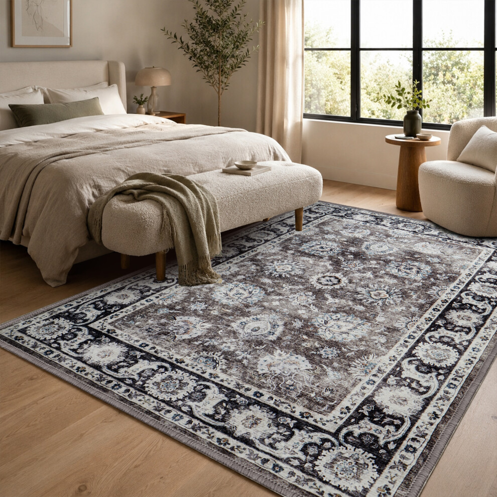 Imperial Rooms (200 Cm X 290 Cm (6.5Ft X 9.5Ft)- Large Area Rug/Carpet., Harmony- Cashmere Rug) Large Traditional Rugs Living Room Carpet Door Mat