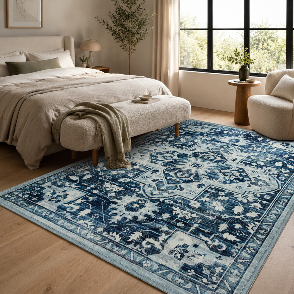 Imperial Rooms (200 Cm X 290 Cm (6.5Ft X 9.5Ft)- Large Area Rug/Carpet., Tranquil- Cashmere Rug) Large Traditional Rugs Living Room Carpet Door Mat