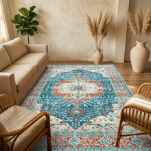 (160 cm x 230 cm (5.2ft x 7.5ft)- Large Area Rug/Carpet., REGAL/ROYAL BLUE- CASHMERE RUG) Large Traditional Rugs Living Room Carpet Door Mat