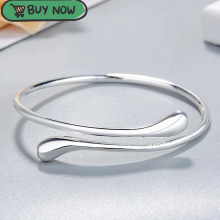 Charm 925 Sterling Silver Bracelets for Women fine Water droplets bangles lady Fashion Wedding Party Christmas Gift Jewelry