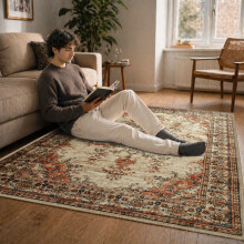(120 cm x 170 cm (4ft x 5ft 8")- Small Area Rug/Carpet., TIMELESS- CASHMERE RUG) Large Traditional Rugs Living Room Carpet Door Mat