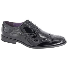 (6 UK, Black) Mens 5 Eyelet Brogue Oxford Tie Shoe