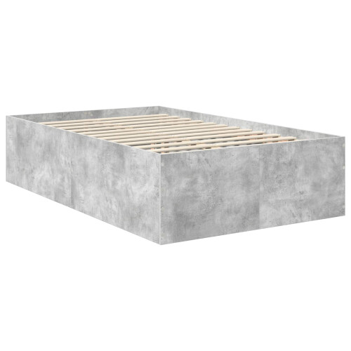 VidaXL vidaXL Bed Frame Concrete Grey 135 x 190 cm Engineered Wood 1